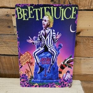 "Beetlejuice" tin sign 7-3/4" x 11-3/4"